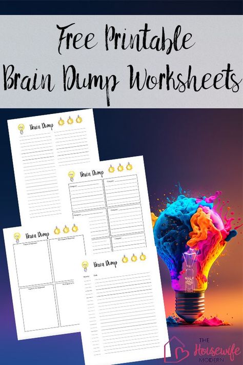 Free printable brain dump worksheet. How (and why) to do a brain dump. Get rid of brain clutter with this valuable exercise. Free Brain Dump Printable, Brain Dump Template Free Printables, Brain Dump Template, Brain Dump Printable, Eisenhower Matrix, Free Printables Organization, Stephen Covey, Drawing Exercises, Printables Free