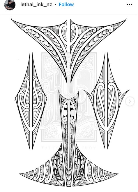 Tamoko Designs, Tamoko Maori Design Thigh, Tamoko Maori Design, Tamoko Women Maori Tattoos, Back Of Neck Tattoo Men, Maori Taniwha Drawing, Taniwha Maori, Maori Patterns, Back Of Neck Tattoo