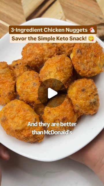 Justin Burkard | 3-Ingredient Chicken Nuggets 😋🙌
Crispy, Cheesy & Effortlessly Keto! 🧀🥚🍗

What you need:
🍗 12 oz of shredded chicken
🥚 1 egg
🧀 1 cup of... | Instagram 3 Ingredient Chicken, Quick Keto Meals, Homemade Chicken Nuggets, Chicken Baked, Cheddar Chicken, Egg Cheese, Cooked Chicken, Keto Cooking, Keto Chicken