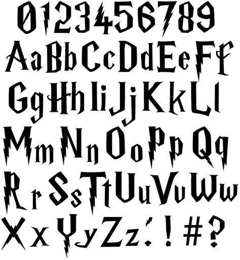 Hogwarts Font, Harry Potter Alphabet, Harry Potter Letter, Lettering Tattoos, Harry Potter 3d, Harry Potter Font, Stile Harry Potter, Numbers Template, About Harry Potter