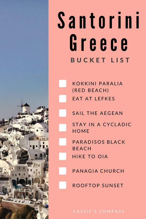 Santorini Bucket List, Things To Fo, Greece Bucket List, Travel Views, Santorini Grecia, Greek Islands Vacation, Greece Honeymoon, Greek Travel, Greece Beach