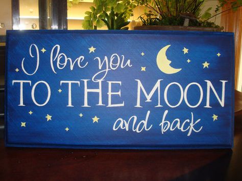 Wedding Gift Signs, Back Painting, Moon Decor, Stars Moon, Pallet Crafts, Sign Stencils, Children Room, Pallet Art, Gifts Sign