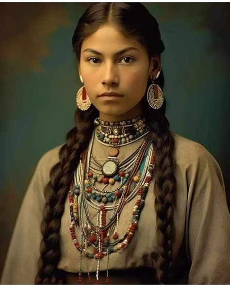 Native American Hair, Navajo Women, Feminine Hairstyles, Native American Paintings, Native American Warrior, Native American Pictures, Native American Photos, Native American Peoples, Native American Tribes