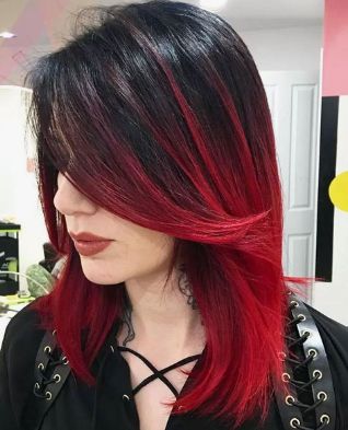 Hair Color Red Ombre, Black Hair Ombre, Red Ombre Hair, Short Ombre Hair, Brown Ombre Hair, Hair Color Unique, Pinterest Hair, Red Ombre, Ombre Hair Color