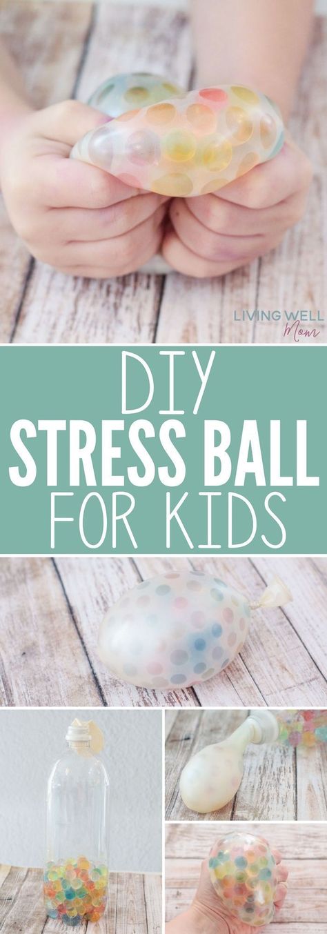 How to make a DIY Stress Ball for kids (or mom!) This easy-to-make stress ball has a fun, soft texture kids love squeezing as it helps them calm down, soothe themselves, or just play with it for fun. It's great for autistic kids too! You may find you have to make one for every person in your family! Diy Stressball, Creative Kids Crafts, Toddler Fun, Find You, Calm Down, Living Well, Kids Art Projects, Projects For Kids, Homemade Gifts