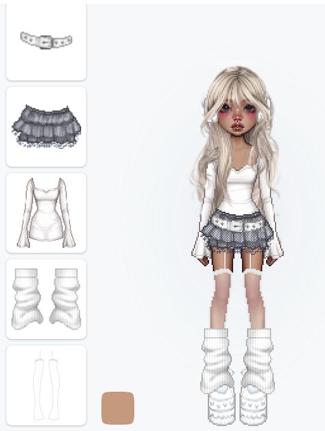 Everskies Avatar Name Ideas, Everskies 2000s Outfits, Everskies Creator, Y2k Outfits Everskies, Coquette Rh Outfits, Aesthetic Everskies Outfits, Everskies Names Ideas, Roblox Outfit Inspo Girl, Everskies Summer Outfits