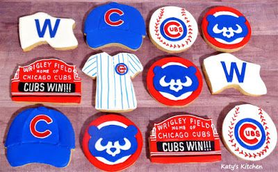 Cubs Cookies, Chicago Cubs Birthday Party, Chicago Cubs Birthday, Cubs Birthday Party, Decorator Cookies, Ball Cookies, Baseball Cookies, Cookie Birthday, Sports Cookies