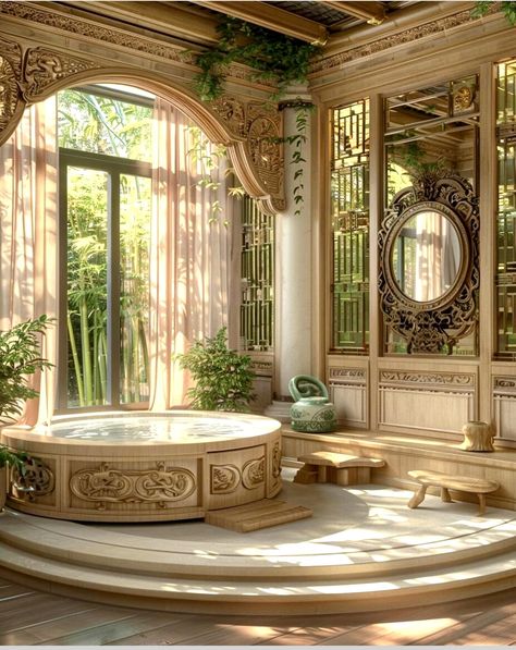 Castle Bathroom, Mansion Interior Design, Pretty Bedrooms, Unusual House, Royal Bathroom, Dreamscape Architecture, Houses Ideas, Castles Interior, Bathroom Idea