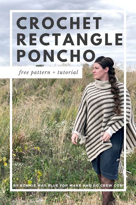 Crochet Rectangle, Crocheted Clothing, Poncho Patterns, Bobble Crochet, Yarn Creations, Poncho Pullover, Crochet Poncho Free Pattern, Crochet Hoodie, Modern Crochet Patterns