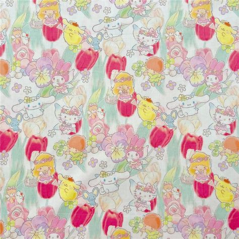 Caroon Sanrio Hello kitty My Melody Cotton Fabric Printed Plain Sewing Cloth 57Inch x 1/2 Yard 100% cotton Sew Patchwork, Hello Kitty My Melody, Patchwork Quilting, Twin Stars, Diy Quilt, Little Twin Stars, My Melody, Sewing Clothes, Patchwork Quilts