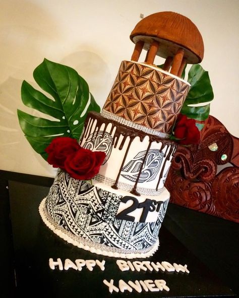 Samoan Cake, 21st Cakes, Tongan Culture, Island Birthday, 21st Ideas, Island Cake, Cakes Inspiration, 21st Cake, Dads Birthday