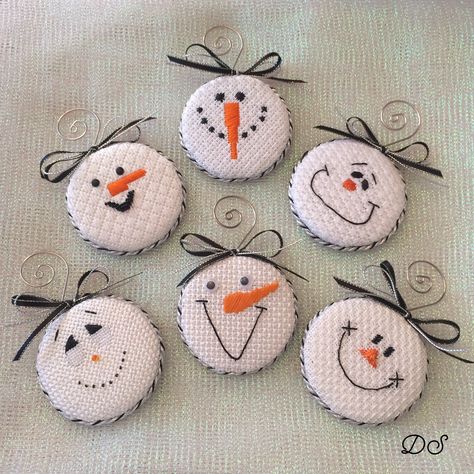 January Cross Stitch, Snowmen Faces, Holiday Cross Stitch, Xmas Cross Stitch, Winter Cross Stitch, Cross Stitch Christmas Ornaments, Embroidery Christmas, Cross Stitch Finishing, Mini Cross Stitch