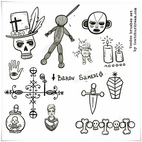 Voodoo Tattoo Symbols, Voodoo Doll Tattoo New Orleans, Voodoo Art Drawing, New Orleans Tattoo Ideas Voodoo, Voodoo Sigils, Voodoo Tattoo New Orleans, New Orleans Inspired Tattoo, New Orleans Symbols, Voodoo Tattoo Ideas