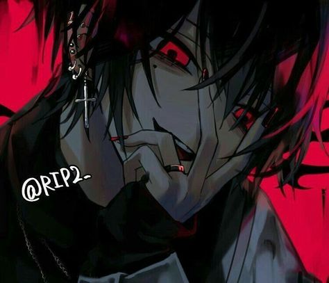 Black Hair And Red Eyes, Cool Animes, Gambar Lanskap, Anime Show, X Male Reader, Anime Demon Boy, Yandere Boy, Evil Anime, Dark Anime Guys