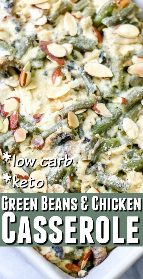 Green Bean Chicken Casserole, Green Bean Chicken, Keto Green, Holiday Leftovers, Low Carb Low Fat Recipes, Low Carb Casseroles, Boiled Egg Diet Plan, Low Carb Diet Recipes, Green Bean Casserole