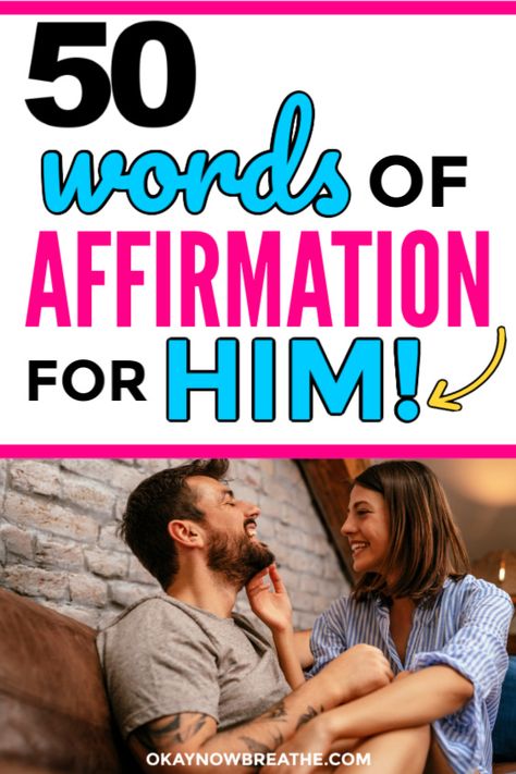 Words of Affirmation for Boyfriend - These are the best sweet, cute, and funny compliments and affirmations to say to your boyfriend with the love language words of affirmation. The best relationship and love advice! #boyfriend #datingtips #lovelanguage #wordsofaffirmation #compliments Affirmations For Boyfriend, Compliments For Your Boyfriend, Boyfriend Affirmations, Words Of Affirmation For Him, Affirmation For Him, Love You Quotes, Love You Quotes For Him, Soulmate Connection, Romantic Texts