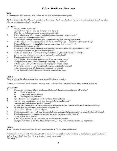 Aa Worksheets, Aa Steps, 12 Step Worksheets, Aa 12 Steps, Time Word Problems, Time Management Worksheet, Printable Handwriting Worksheets, Multi Step Word Problems, 12 Steps Recovery