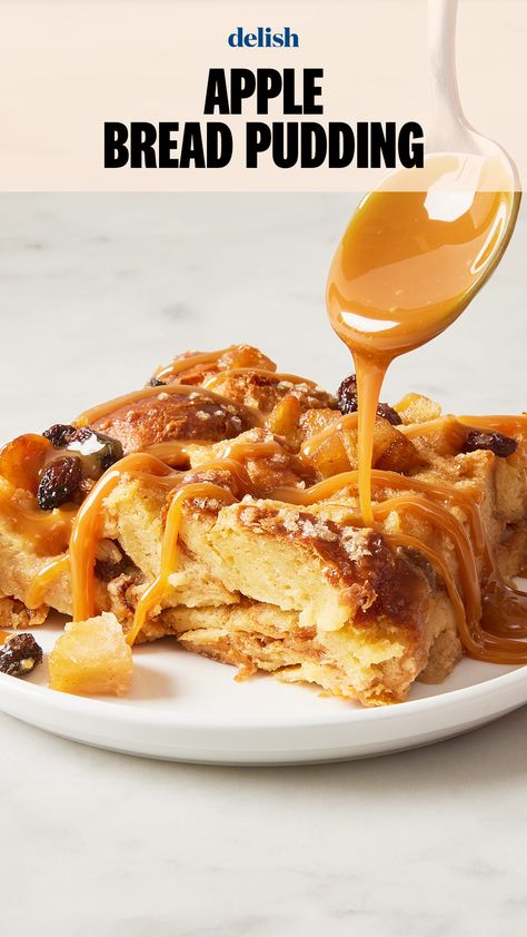 Apple Bread Pudding Recipe, Apple Bread Pudding, Savory Apple Recipes, Apple Cider Donuts Recipe, Apple Picking Season, Bread Pudding With Apples, Apple Recipes Easy, Caramel Apple Cheesecake, Fall Comfort Food