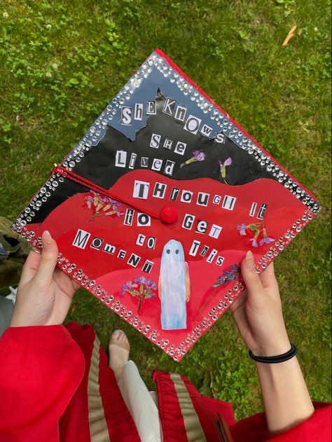 Phoebe Bridgers Senior Quote, Grad Cap Phoebe Bridgers, Phoebe Bridgers Graceland Too, Heartstopper Grad Cap, Fiona Apple Grad Cap, Noah Kahan Grad Cap Ideas, Boygenius Grad Cap, Paramore Graduation Cap, Graduation Cap Designs Phoebe Bridgers