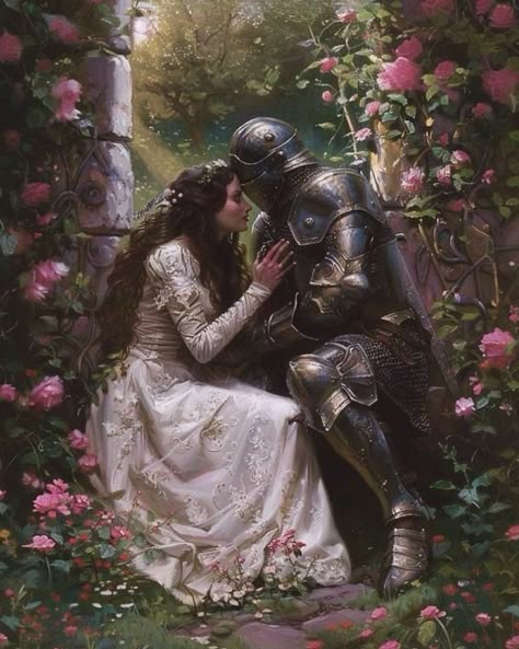 Princess X Knight Aesthetic, Princess And Knight Art, Knight And Princess, Princess And Knight, Sif Dark Souls, Husbands Love Your Wives, Medieval Romance, Ethno Style, Rennaissance Art