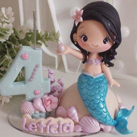 No photo description available. Soap Carving Patterns, Fondant Elephant, Mermaid Birthday Cakes, Pokemon Cake, Cake Templates, Mermaid Figurine, Fondant Animals, Happy Birthday Celebration, Fondant Cake Toppers