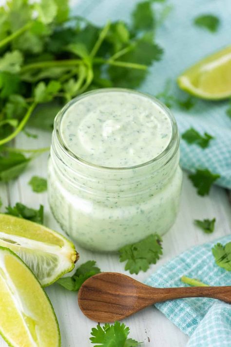 With just six ingredients, this cilantro garlic sauce recipe is simple to prepare, but packed with flavor, making it perfect to drizzle on anything. #cilantrogarlicsauce #sauce | chiselandfork.com Cilantro Garlic Sauce, Cilantro Chimichurri, Secret Sauce Recipe, Cilantro Lime Vinaigrette, Garlic Sauce Recipe, Cilantro Sauce, Lime Vinaigrette, Lime Sauce, Garlic Sauce