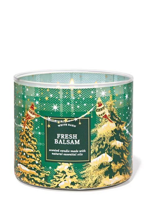 Bath & Body Works Dropped 100+ Holiday Candles, With 32 Totally New Scents Fresh Balsam Candle, Candle Bath And Body Works, Candle Sale, Balsam Candle, Square Magazine, Sparkling Candle, Candle Bath, Holiday Fragrance, Bath Body Works Candles