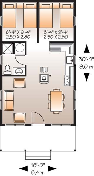 Butternut_Cottage_Butternut_Cottage_1st 2 Bedroom Beach House, House Plans Luxury, Bedroom Indian, Bedroom Beach House, Bedroom Beach, Closet Planning, 2 Bedroom House Plans, Parents Room, Cottage Style House Plans