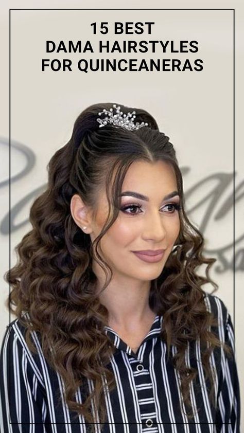 we will discuss some popular dama hairstyles that are perfect for Quinceanera Perfect Style, Quinceanera, Most Beautiful, Braids, Hairstyles, Hair Styles, Hair, Plaits