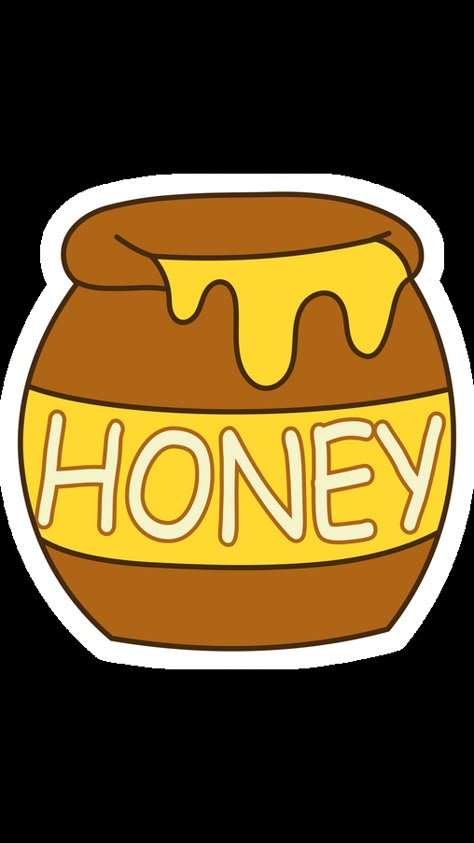 Honey Pot From Winnie The Pooh, Honey Jar Art, Honey Pot Painting, Honey Jar Drawing, Honey Pot Drawing, Honey Pot Winnie The Pooh, Winnie The Pooh Honey Jar, Cute Honey Jar, Pooh With Honey Pot