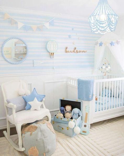 Beautiful Nursery Ideas, White Cribs, Pink Bed Canopy, Beige Mom, Nursery Color Palette, Baby Bed Canopy, Light Blue Nursery, Nursery Projects, Nursery Color