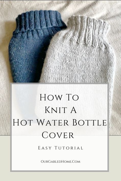 Knitting Club, Bottle Cozies, Hot Water Bottle Cover, Water Bottle Covers, Hat Knitting, Water Bottle Holders, How To Knit, Circular Knitting Needles, Knit In The Round