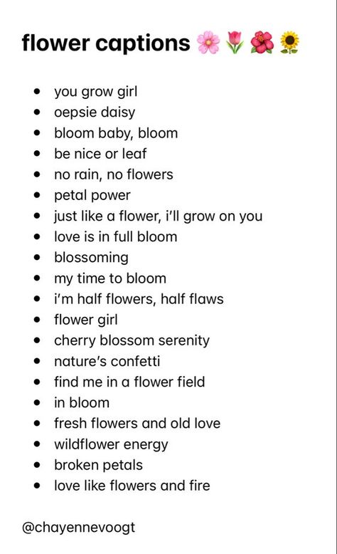 flower captions Captions For Instagram Flower Post, Flower Story Caption, Short Sweet Insta Captions, Flowers Related Captions, Love Bloom Quotes, Flowers Caption For Instagram Story, Flower Photo Captions, Cutesy Caption, Floral Instagram Captions