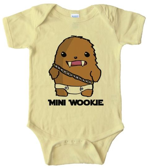 Amazon.com: Rabbit Skins Unisex-baby Mini Wookie Chewbacca - Star Wars Onesie: Clothing Baby Chewbacca, Star Wars Baby Clothes, Star Wars Onsies, Star Wars Wookie, Baby Clothes Onesies, Star Wars Onesie, Nerdy Baby, Geek Baby, Funny Baby Onesies