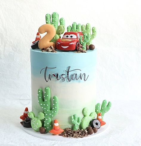 We had absolute fun creating this Cars cake for a little 2 year olds birthday! This cake was a white chocolate mud cake paired with a sour cream buttercream! All of our products are customizable to suit your event or theme, just let us know when placing an order or sending an enquiry through. You can do this by clicking on the below link! Cars Buttercream Cake, Birthday Cake 3 Yrs Old, Cars Second Birthday Cake, Cars Birthday Party Cake, Cars Theme Birthday Cake, Cars Cookie Cake, Buttercream Car Cake, Car Birthday Cake, Cars Cake