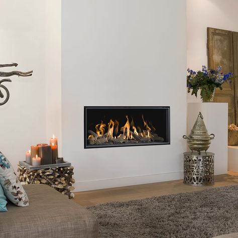 Horizon Bell Large Tunnel 3 Horizontal Fireplace, Contemporary Gas Fireplace, Inset Fireplace, Steel Panels, Electric Fires, Gas Fire, Fire Features, Log Burner, Kitchen Extension