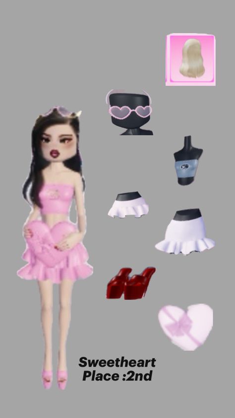 Theme: Sweetheart Sweetheart Dress, Outfit Idea, Dress To Impress, Dress Outfits