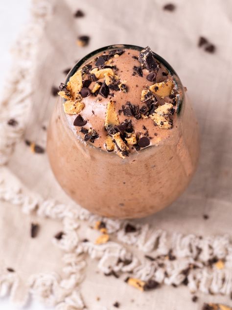 This high protein smoothie is full of nourishing ingredients but tastes like a milkshake!