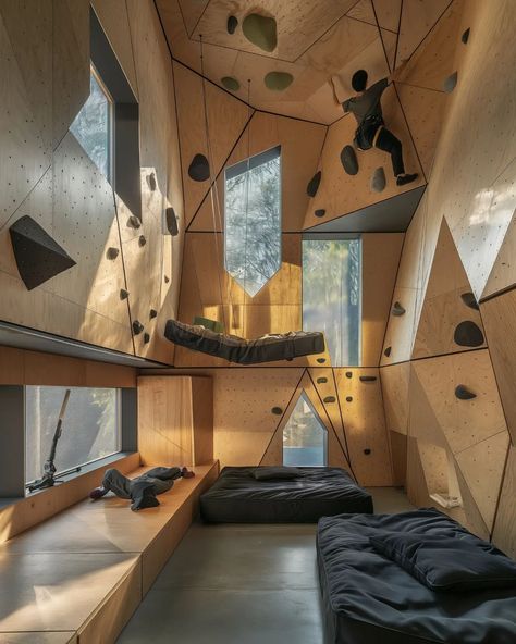 climb house #midjourney #aiart #artificialintelligence #house #climb #climbing #climbing_lovers #bouldering #rockclimbing Cabin Cafe, Bouldering Gym, Old Money House, Space Saving Beds, Cool Kids Rooms, Rock Climbing Wall, Indoor Climbing, Hobbit House, Climbing Wall