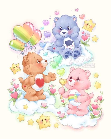 Care Bear Tattoos, Care Bears Vintage, Care Bear Party, Care Bears Cousins, Bear Drawing, 80s Cartoons, Rainbow Brite, Bear Art, Bear Wallpaper