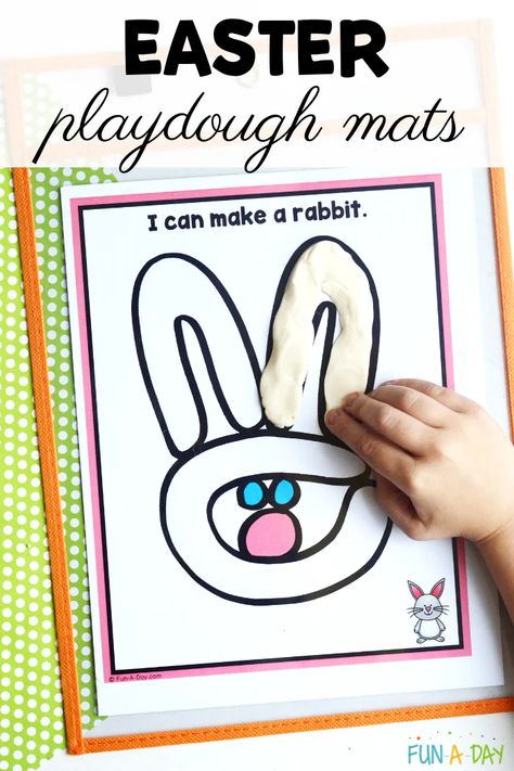 Easter Playdough Mats Free Printable - Fun-A-Day! Easter Lesson Plans Preschool, Easter Playdough Mats, Easter Playdough, Kindergarten Easter Crafts, Play Dough Invitation, Easter Activities For Preschool, Easter Kindergarten, Easter Play, Easter Lessons