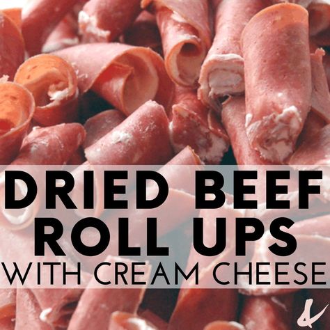 OMG! Everyone loves these Dried Beef Roll Ups with Cream Cheese! They make the perfect finger food for parties! This easy appetizer recipe is salty and addicting! #driedbeefrollups #creamcheeseappetizer #easyappetizer #fingerfood #beef Dried Beef Roll Ups, Easy Appetizers Finger Foods, Appetizers Finger Foods, Beef Roll Ups, Cream Cheese Roll Up, Cream Cheese Appetizer, Dried Beef, Christmas Appetizer, Beef Roll