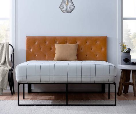 Faux Leather Headboard, Full Platform Bed, Twin Platform Bed, Leather Headboard, Kids Headboard, Headboard Designs, Upholstered Panels, Tufted Headboard, Contemporary Bed