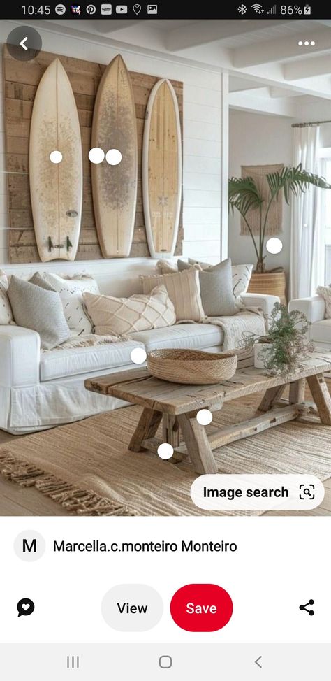 Beach Salon Aesthetic, Beachy Airbnb Decor, Beach House Airbnb Decor, Beach Theme Salon, Boho Beach House Surf Shack, Ocean Aesthetic Room Boho, Beach House Airbnb, Aesthetic Salon, Beach Airbnb