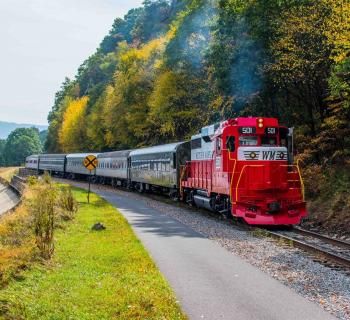 Group Travel Resources | VisitMaryland.org Western Maryland, Dinner Train, Allegheny Mountains, Mystery Train, Scenic Railroads, Continental Divide, Nature Adventure, Group Travel, Steam Locomotive