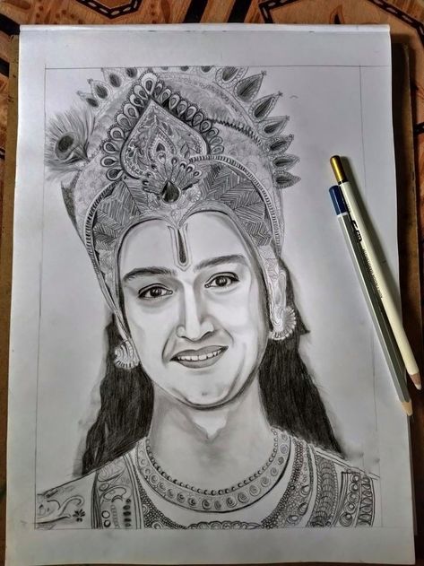 Sourabh Raj Jain Krishna Sketch, Sourabh Raj Jain, Swing Drawing, Beautiful Pencil Sketches, Dad Drawing, Drawing Sculpture, Sculpture Pottery, Pencil Sketch Portrait, Candle Drawing