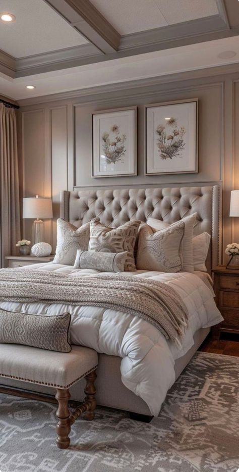 White Bedding Ideas Pop Of Color Master Bedrooms, 1800s Decor, تصميم داخلي فاخر, Classy Bedroom, Modern Luxury Bedroom, Bedroom Decor Cozy, Sopot, Decor Home Living Room, Master Bedrooms Decor