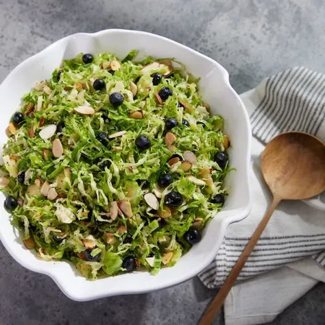 Brussels Sprouts Salad Recipe - Magnolia Joanna Gaines Spinach Salad, Joanna Gaines Salad Recipes, Sprout Salad Recipes, Johanna Gaines, Magnolia Recipes, Magnolia Table Recipes, Creamy Broccoli Salad, Brussel Sprout Salad Recipes, Joanna Gaines Recipes