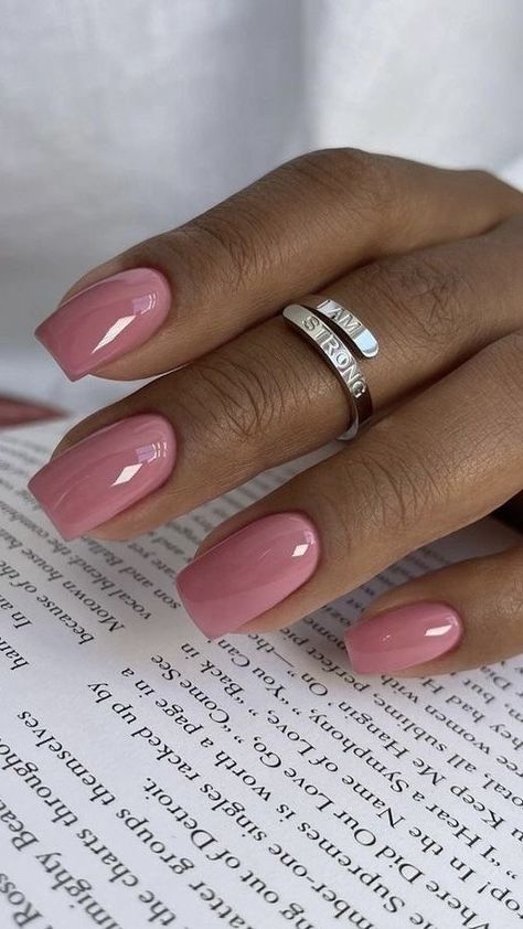 Short Square Winter Nails, Milky Pink Nails, Milky Pink, Summer Nail Colors, Subtle Nails, Work Nails, Casual Nails, Nagel Inspo, Short Acrylic Nails Designs