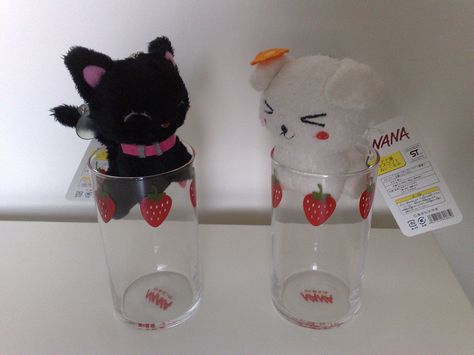 nana & hachi cane gatto bicchieri fragole ai yazawa strawberry glasses by ranma_saotome_87, via Flickr Nana Cups, Nana Core, Strawberry Glasses, Shin Nana, Nana Manga, Nana Osaki, 일본 패션, Oui Oui, Manga Anime